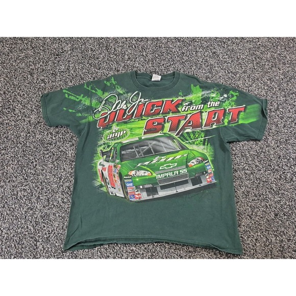 Dale Earnhardt Jr Lot of 2 Mountain Dew Amp All Over Print 2XL T Shirt - Picture 2 of 12